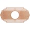 Ekena Millwork Chrysler Wood Fretwork Pierced Ceiling Medallion, Cherry, 34"W x 17"H x 9"ID x 3/8"T CMWP34X17X0375CSCH - alternate 1